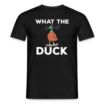 I like ducks What the Duck Yellow ducks - Men's T-Shirt - black - Front - AI Model Male 178 light (178cm)