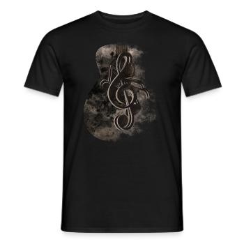 Musiques de guitare - T-shirt homme - noir - Devant - AI Model Male 178 light (178cm)