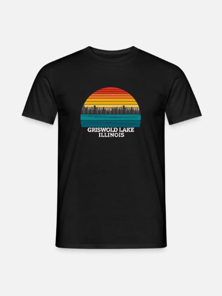 Griswold Lake Illinois - Männer T-Shirt - Schwarz
