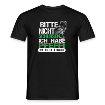 Pfeffi in der Hand - Männer T-Shirt - Schwarz - Vorne - AI Model Male 178 light (178cm)