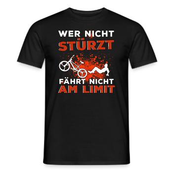 Lustige Fahrrad Sprüche Radsport Fahrradfahrer MTB - Männer T-Shirt - Schwarz - Vorne - AI Model Male 178 light (178cm)