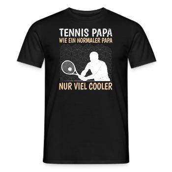 Tennis Papa wie ein normaler Papa nur cooler - Männer T-Shirt - Schwarz - Vorne - AI Model Male 178 light (178cm)