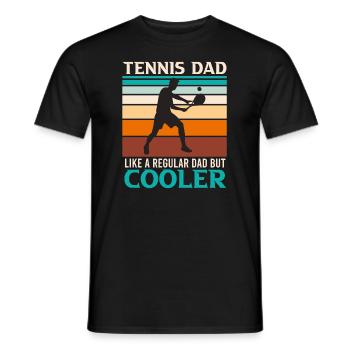 Joueur de tennis Disant Papa Tennis - T-shirt homme - noir - Devant - AI Model Male 178 light (178cm)