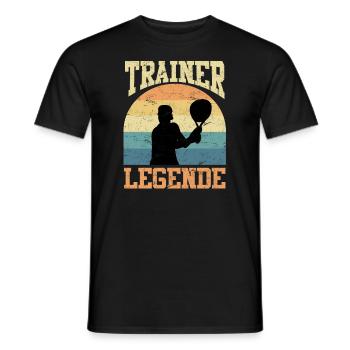 Tennis Trainer Legende Tennistrainer - Männer T-Shirt - Schwarz - Vorne - AI Model Male 178 light (178cm)