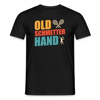 Old Schmetterhand Tennis Opa Tennis Papa - Männer T-Shirt - Schwarz - Vorne - AI Model Male 178 light (178cm)