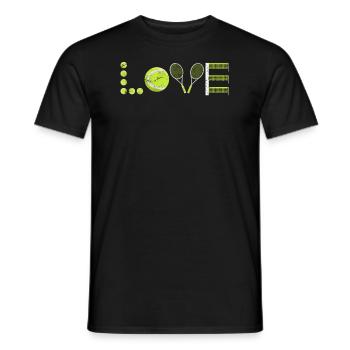 Tennis Love Tennis Player Tennis Club - Men's T-Shirt - black - Front - AI Model Male 178 light (178cm)
