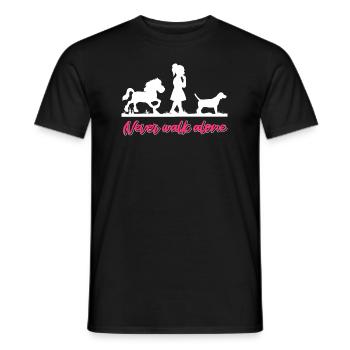 Pferd Hund Reiterin Pferde Mädchen - Männer T-Shirt - Schwarz - Vorne - AI Model Male 178 light (178cm)
