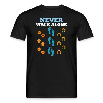 Cavalier Propriétaire de chien Horse Dog - T-shirt homme - noir - Devant - AI Model Male 178 light (178cm)