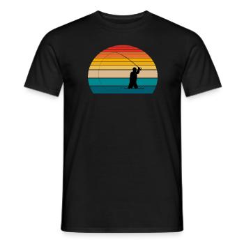 Reel Cool Fishing Legend Fishing Gifts - Men's T-Shirt - black - Front - AI Model Male 178 light (178cm)