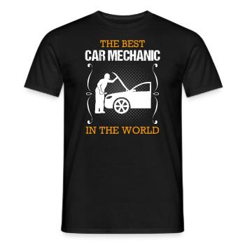 Vehicle construction mechanic Profession Vehicle construction Gift - Men's T-Shirt - black - Front - AI Model Male 178 light (178cm)