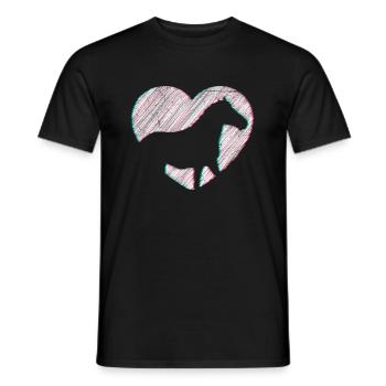 Dressage Cavaliers Cavaliers Chevaux Filles - T-shirt homme - noir - Devant - AI Model Male 178 light (178cm)