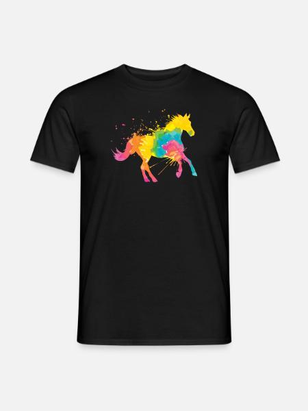 Reitsport Kunst Reiterin Reitsport - Männer T-Shirt - Schwarz