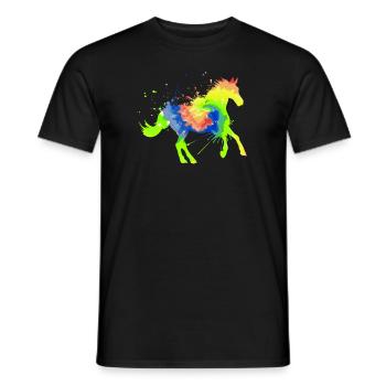 Sports équestres Art équestre Sport équestre Sport équestre - T-shirt homme - noir - Devant - AI Model Male 178 light (178cm)