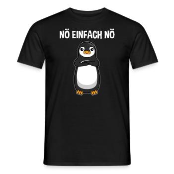 Pinguin Nö Einfach Nö Lustiger Spruch Geschenk - Männer T-Shirt - Schwarz - Vorne - AI Model Male 178 light (178cm)