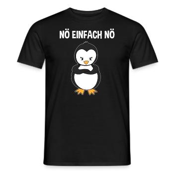 Pinguin Nö Einfach Nö Lustiger Spruch Geschenk - Männer T-Shirt - Schwarz - Vorne - AI Model Male 178 light (178cm)