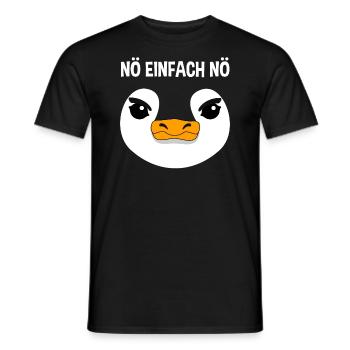 Pinguin Nö Einfach Nö Lustiger Spruch Geschenk - Männer T-Shirt - Schwarz - Vorne - AI Model Male 178 light (178cm)