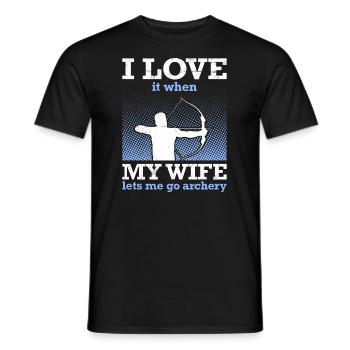 Husband Archer Papa Archery - Men's T-Shirt - black - Front - AI Model Male 178 light (178cm)