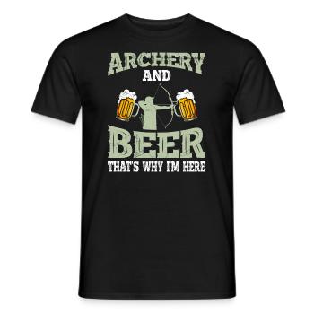 Bogenschießen und Bier Männer - Männer T-Shirt - Schwarz - Vorne - AI Model Male 178 light (178cm)