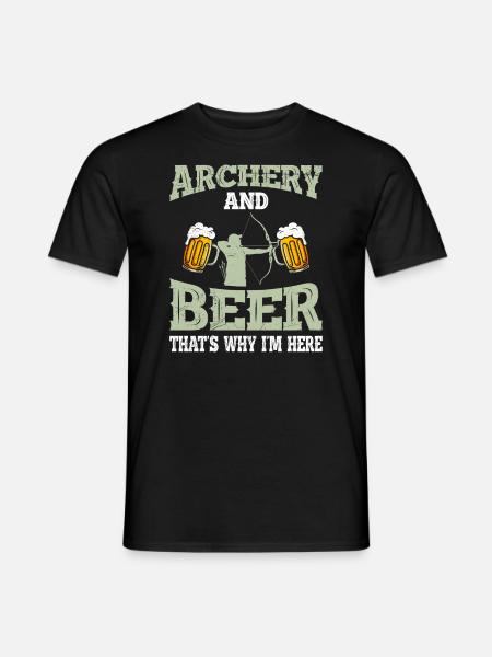 Bogenschießen und Bier Männer - Männer T-Shirt - Schwarz