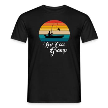 Reel Cool Gramp Fishing Gifts - Men's T-Shirt - black - Front - AI Model Male 178 light (178cm)