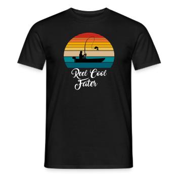 Cadeaux de pêche Reel Cool Fater - T-shirt homme - noir - Devant - AI Model Male 178 light (178cm)