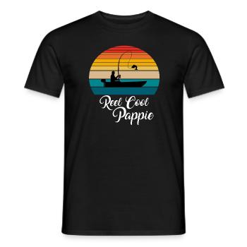 Reel Cool Pappie Fishing Gifts - Men's T-Shirt - black - Front - AI Model Male 178 light (178cm)