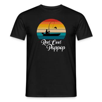 Reel Cool Pappop Cadeaux de pêche - T-shirt homme - noir - Devant - AI Model Male 178 light (178cm)