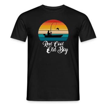 Reel Cool Old Boy Fishing Gifts - Männer T-Shirt - Schwarz - Vorne - AI Model Male 178 light (178cm)