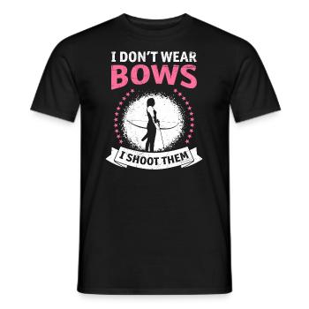 I don't wear Bow i shoot them women - Men's T-Shirt - black - Front - AI Model Male 178 light (178cm)