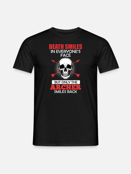 Archer smiles Archery saying - Men's T-Shirt - black
