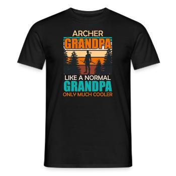 Archer Grand-père comme grand-père normal seulement plus cool - T-shirt homme - noir - Devant - AI Model Male 178 light (178cm)