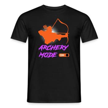 Archery mode on archer - Men's T-Shirt - black - Front - AI Model Male 178 light (178cm)