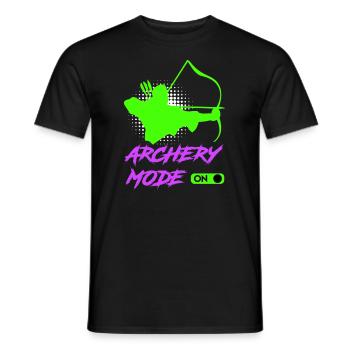 Archery mode on archer - Men's T-Shirt - black - Front - AI Model Male 178 light (178cm)