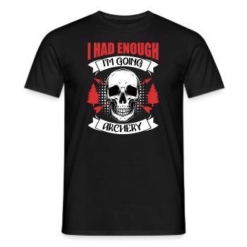 Ich gehe zum Bogenschießen Bogenschütze - Männer T-Shirt - Schwarz - Vorne - AI Model Male 178 light (178cm)