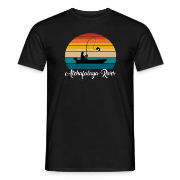 Atchafalaya River Fishing Spot - Männer T-Shirt - Schwarz - Vorne - AI Model Male 178 light (178cm)