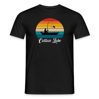 Castaic Lake Fishing Spot - Männer T-Shirt - Schwarz - Vorne - AI Model Male 178 light (178cm)
