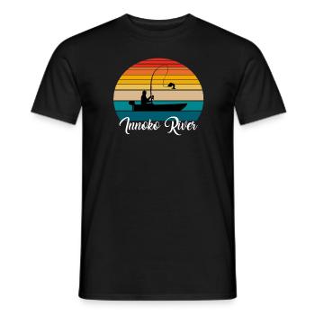 Innoko River Fishing Spot - Men's T-Shirt - black - Front - AI Model Male 178 light (178cm)