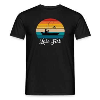 Lake Fork Fishing Spot - Men's T-Shirt - black - Front - AI Model Male 178 light (178cm)