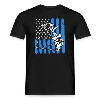 Compoundbogen Bogenschütze USA Bogenschießen - Männer T-Shirt - Schwarz - Vorne - AI Model Male 178 light (178cm)