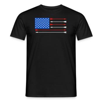 Usa Archer de tir à l’arc - T-shirt homme - noir - Devant - AI Model Male 178 light (178cm)