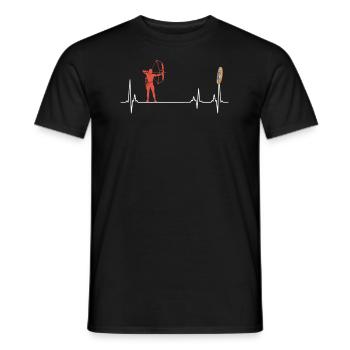 Archer Heartbeat Archery - Men's T-Shirt - black - Front - AI Model Male 178 light (178cm)