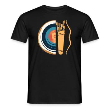 Langbogen Bogenschütze Bogenschießen - Männer T-Shirt - Schwarz - Vorne - AI Model Male 178 light (178cm)