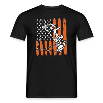 Compoundbogen Bogenschütze USA Bogenschießen - Männer T-Shirt - Schwarz - Vorne - AI Model Male 178 light (178cm)