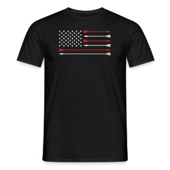 Usa Archer de tir à l’arc - T-shirt homme - noir - Devant - AI Model Male 178 light (178cm)