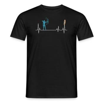 Archer Heartbeat Archery - Men's T-Shirt - black - Front - AI Model Male 178 light (178cm)