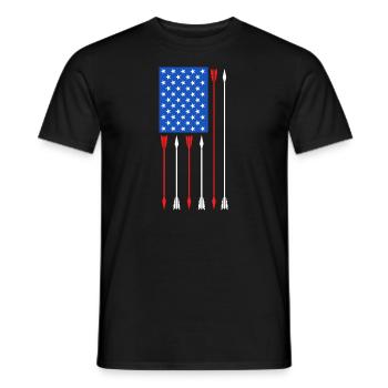 Usa Archer de tir à l’arc - T-shirt homme - noir - Devant - AI Model Male 178 light (178cm)