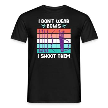 Je ne porte pas d’arcs, je les tire à l’arc - T-shirt homme - noir - Devant - AI Model Male 178 light (178cm)