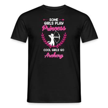 Cool Girls Go Archery Archer - Men's T-Shirt - black - Front - AI Model Male 178 light (178cm)