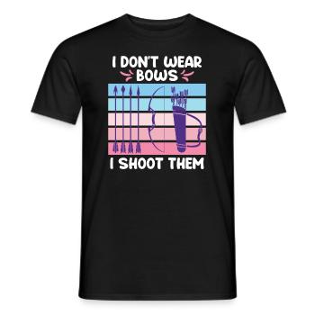 Je ne porte pas d’arcs, je les tire à l’arc - T-shirt homme - noir - Devant - AI Model Male 178 light (178cm)