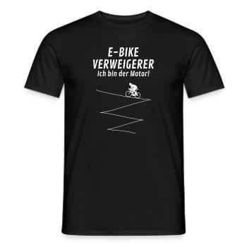 Rennrad Radsport E-Bike Verweigerer - Männer T-Shirt - Schwarz - Vorne - AI Model Male 178 light (178cm)